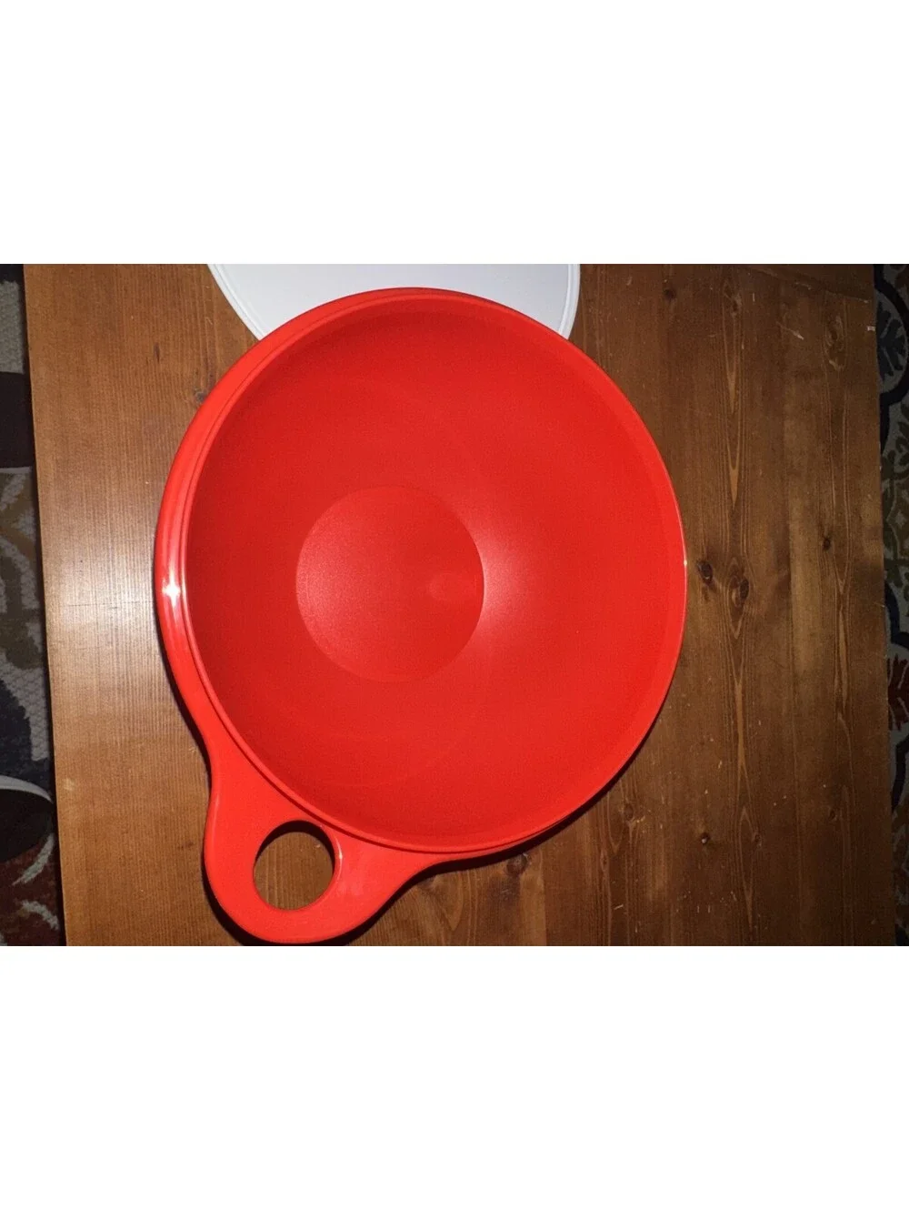 Tupperware Thatsa Mixing Serving Jr Bowl 12 Cup 2.75L Red w/ White Lid #2677
